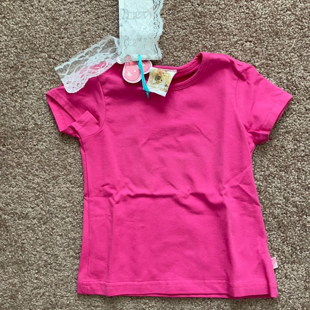 NWT Mim-Pi Girls Pink SS Top